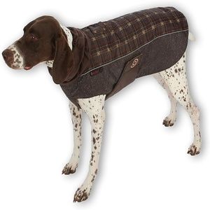 Ultra Paws Dog Comfort Coat, Brown Plaid/Reflective, 4XL, Warm